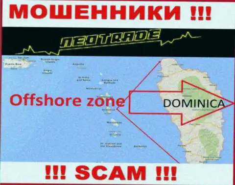 За обувание доверчивых людей internet кидалам НеоТрейд точно ничего не будет, ведь они осели в офшоре: 8 Copthall, Roseau Valley, 00152 Commonwealth of Dominica