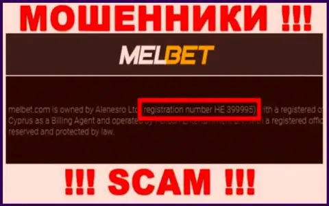 Номер регистрации МелБет - HE 399995 от кражи финансовых средств не сбережет