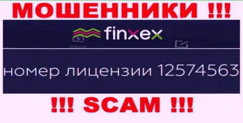 Финксекс прячут свою жульническую суть, представляя на своем сайте лицензионный документ