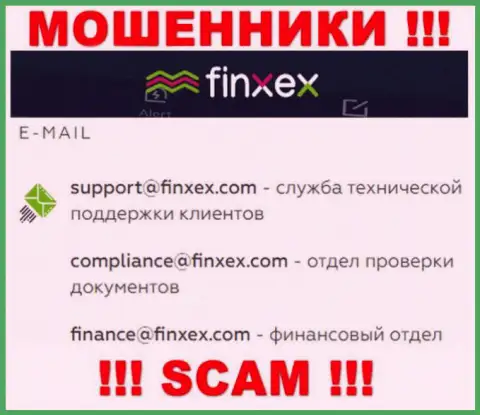 В разделе контактной инфы мошенников Финксекс, приведен вот этот e-mail для обратной связи