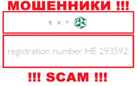 Регистрационный номер EXT - HE 293592 от потери вложенных денежных средств не спасет