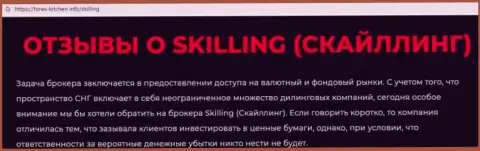 Skilling Com - это контора, сотрудничество с которой приносит лишь потери (обзор противозаконных деяний)