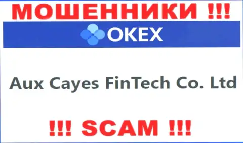 Aux Cayes FinTech Co. Ltd - это контора, которая руководит internet-ворюгами O KEx