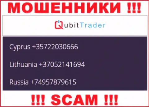 В арсенале у мошенников из компании QubitTrader есть не один телефонный номер