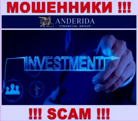 АндеридаГруп обманывают, предоставляя неправомерные услуги в сфере Investing