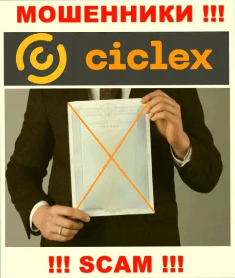 Сведений о лицензии компании Ciclex Com у нее на официальном сайте НЕ засвечено