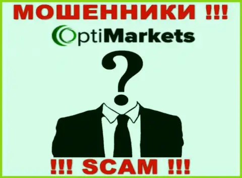 OptiMarket являются интернет-обманщиками, именно поэтому скрыли сведения о своем прямом руководстве