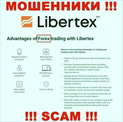 Будьте крайне осторожны, направление деятельности Libertex, Forex - это кидалово !!!
