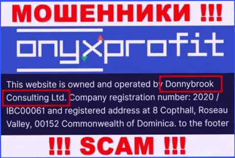 Юридическое лицо компании Оникс Профит - это Donnybrook Consulting Ltd, инфа позаимствована с официального сервиса