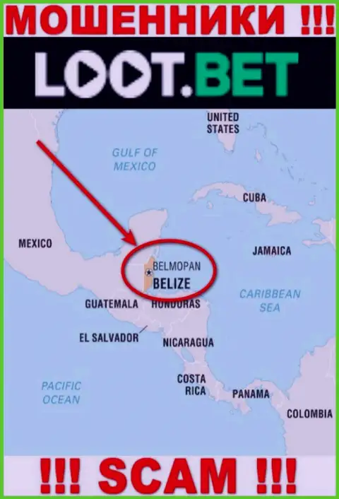 Рекомендуем избегать совместного сотрудничества с мошенниками LootBet, Belize - их место регистрации