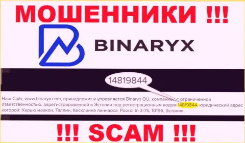 Binaryx Com не скрыли рег. номер: 14819844, да и для чего, сливать клиентов номер регистрации не мешает