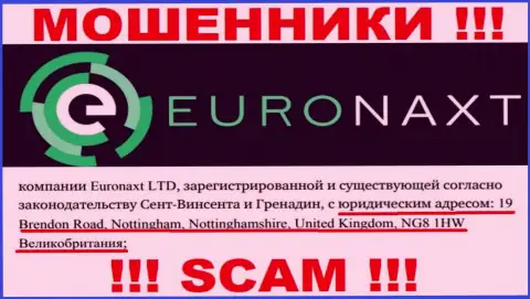 Адрес регистрации организации Euro Naxt у нее на онлайн-ресурсе фиктивный - это ОДНОЗНАЧНО МАХИНАТОРЫ !!!