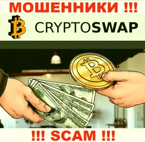 Весьма опасно доверять Crypto Swap Net, оказывающим услугу в сфере Крипто обменник