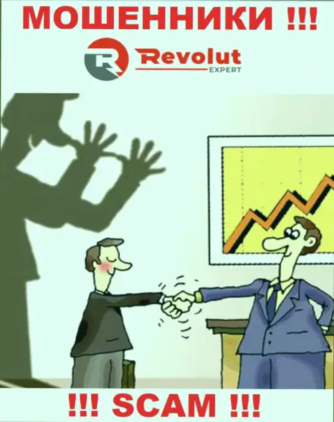 Даже и не думайте, что закинув дополнительные накопления в компанию RevolutExpert сможете заработать - вас разводят