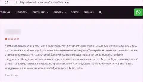 Мошенники из компании TeleTrade Ru применяют мошеннические схемы для грабежа клиентов (отзыв)