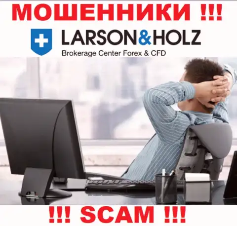 Инфы о непосредственном руководстве компании LarsonHolz Biz нет - поэтому рискованно взаимодействовать с указанными мошенниками
