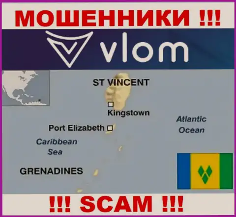 Влом Ком находятся на территории - Сент-Винсент и Гренадины, остерегайтесь совместной работы с ними