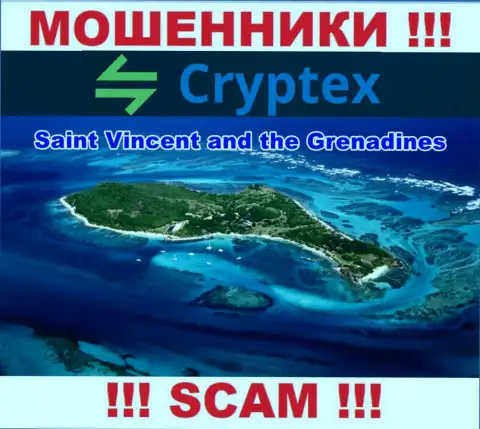 Из компании Криптекс Нет депозиты вернуть невозможно, они имеют офшорную регистрацию: Saint Vincent and Grenadines