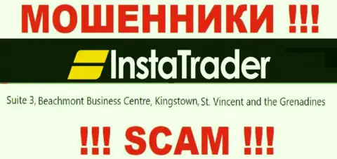 Suite 3, Beachmont Business Centre, Kingstown, St. Vincent and the Grenadines - это офшорный адрес регистрации InstaTrader, оттуда ВОРЮГИ обувают лохов