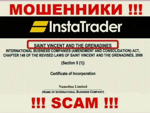Сент-Винсент и Гренадины - это место регистрации конторы ИнстаТрейдер, находящееся в оффшоре