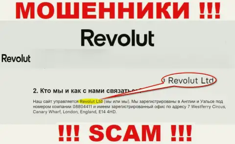 Revolut Ltd - это организация, которая руководит internet ворами Revolut Ltd
