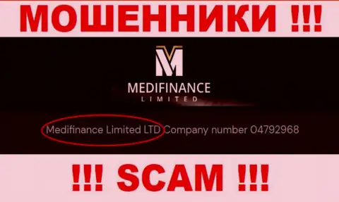 Medifinance Limited LTD будто бы владеет компания Medifinance Limited LTD