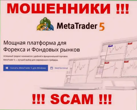 MetaTrader 5 заняты обворовыванием доверчивых клиентов, работая в направлении Торговая платформа