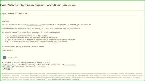 Мошенники из Finam Ltd продолжают и дальше стряпать глупости про блокирование страницы с достоверными отзывами